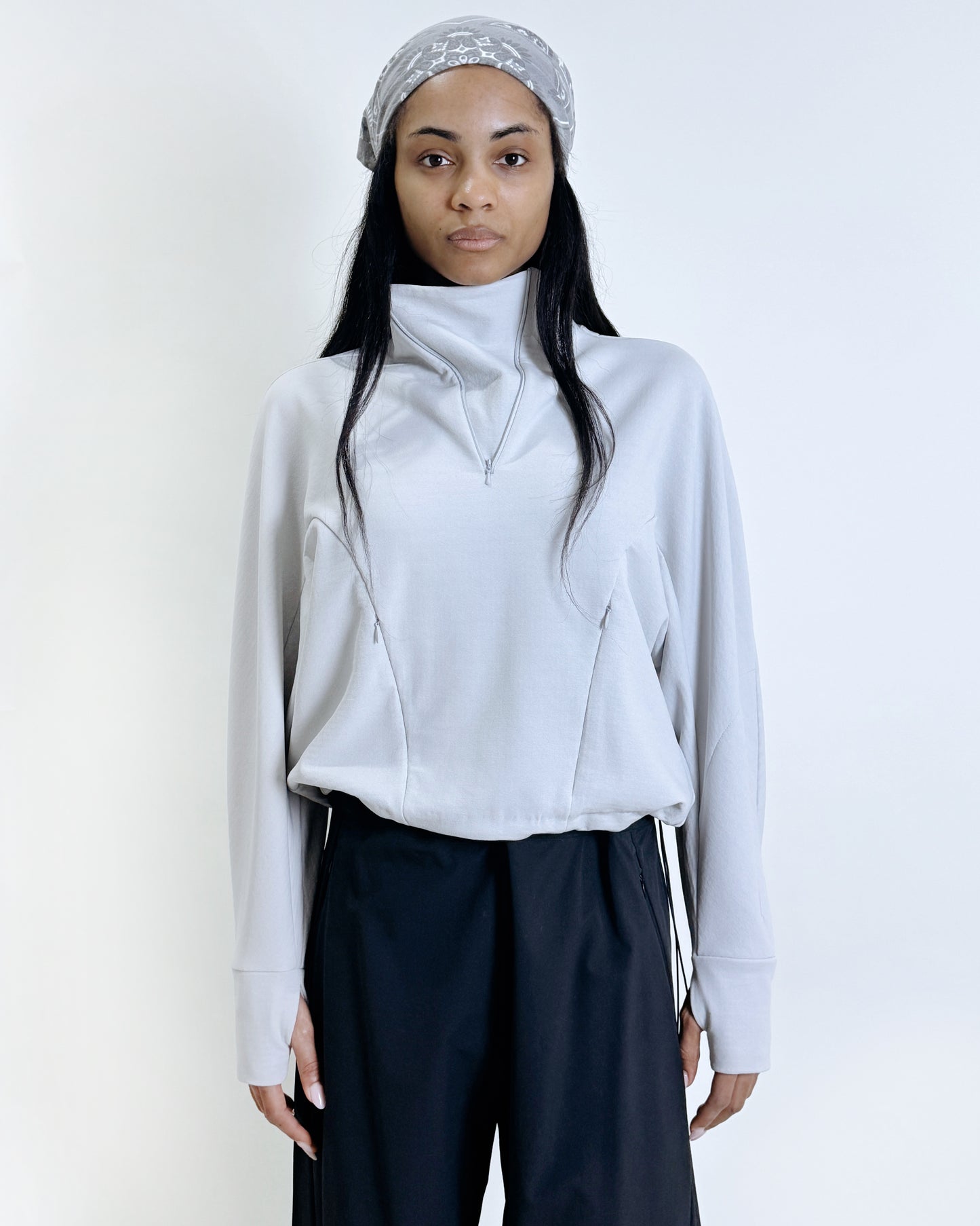 Polartec® Bubble Half-Zip Top - Ice Grey