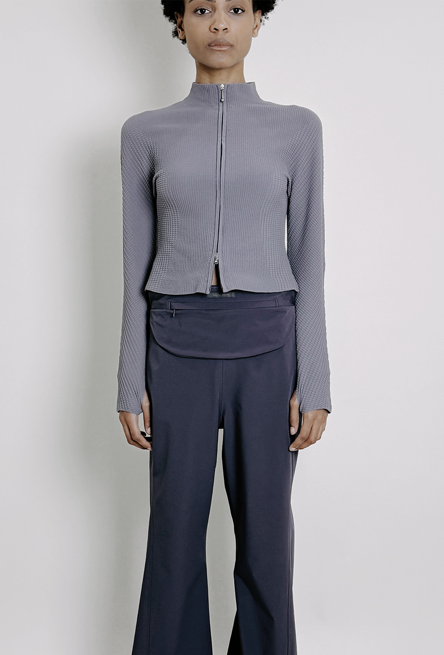 Soft-Weave Long Sleeve Top - Blue