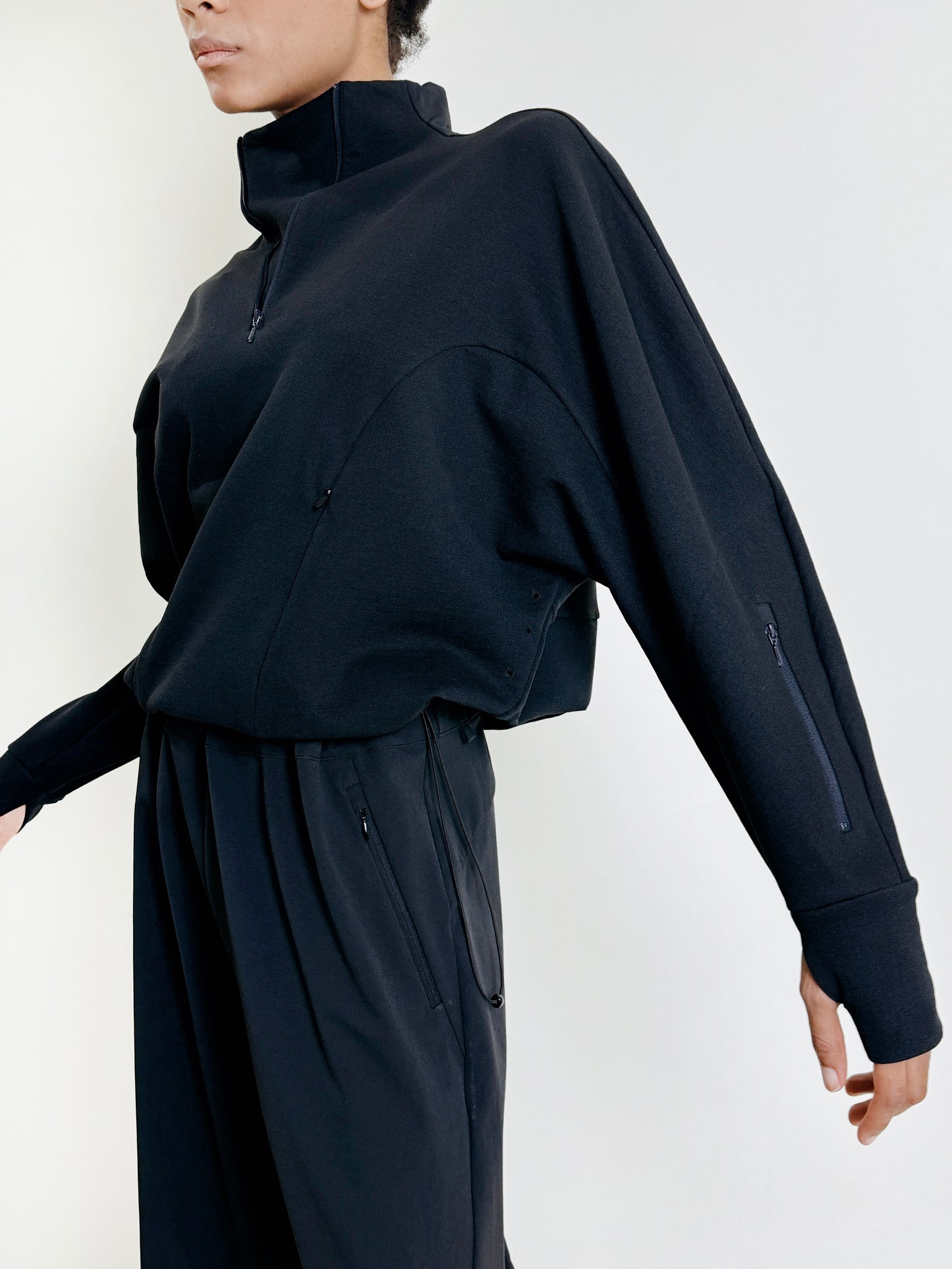 Polartec® Bubble Half-Zip Top - Black