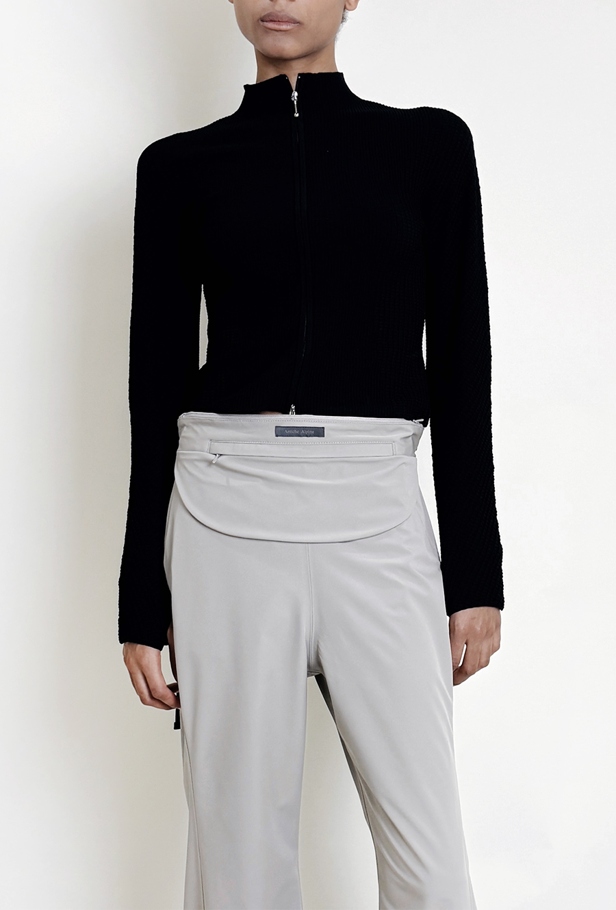 Soft-Weave Long Sleeve Top - Black