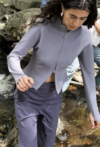 Soft-Weave Long Sleeve Top - Blue