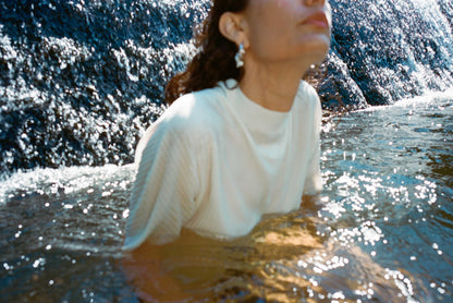 Soft-Weave Short-Sleeve Top - White